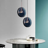 Glass Navy Pendant Lamp