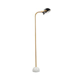 Brass Dome Floor Lamp Contemporary 1 Light Metallic Reading Floor Lighting with Adjustable Head