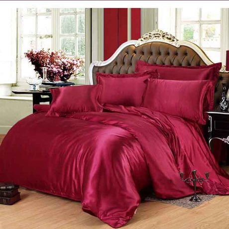 19MM Heavy Moisturizing And Luxurious Pure Mulberry Silk Duvet Cover Bedding Set (Silk Pillowcase /Quilt Cover /Sheet)