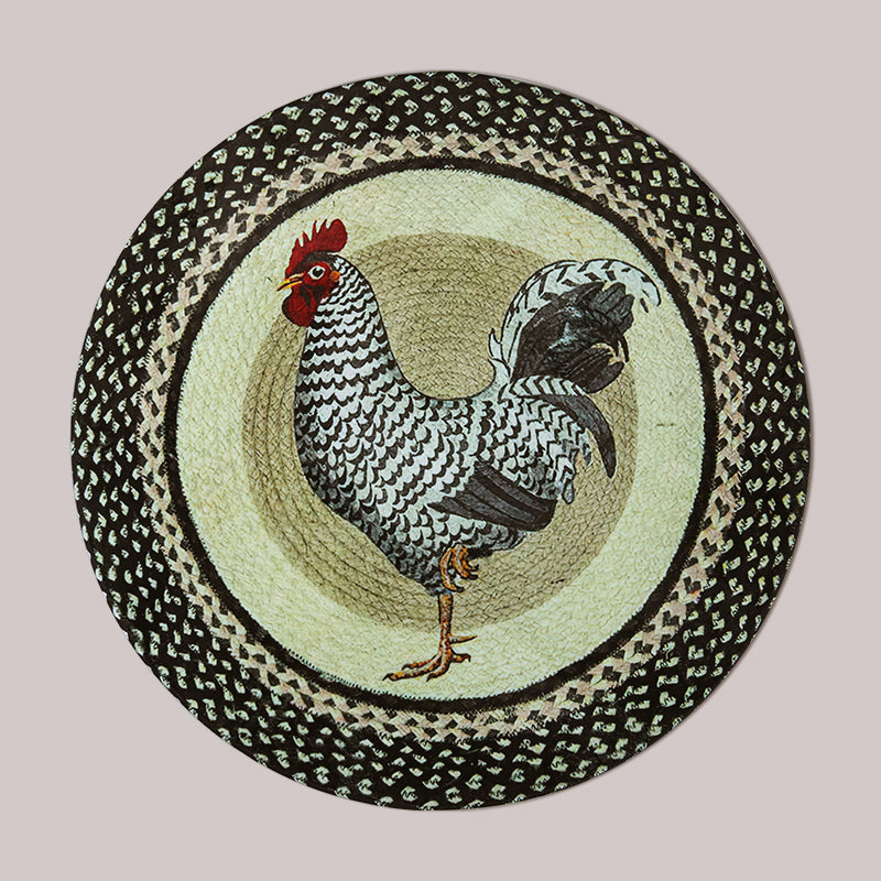 Round Rooster Farmhouse Rugs