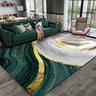 Unique Watercolor Pattern Rug Black and Green Modernism Rug Polyester Pet Friendly Washable Non-Slip Area Rug for Bedroom Green Clearhalo 'Area Rug' 'Modern' 'Rugs' Rug' 1947715