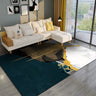 Unique Watercolor Pattern Rug Black and Green Modernism Rug Polyester Pet Friendly Washable Non-Slip Area Rug for Bedroom Dark Green Clearhalo 'Area Rug' 'Modern' 'Rugs' Rug' 1947722