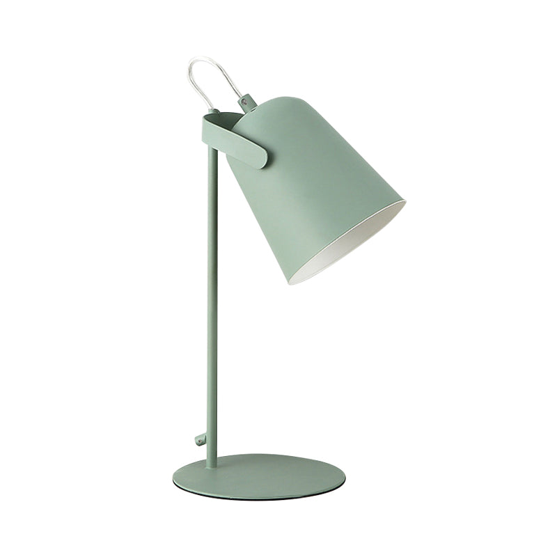 Nordic Style Bucket Desk Light Rotatable 1 Light Metal Plug In Desk Lamp for Dormitory Bedroom