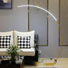 Minimalistic Bow Floor Lighting Metallic Living Room LED Reading Floor Lamp in Black/Beige