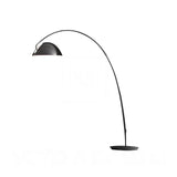 Linear/Capsule/Arch Floor Light Designer Metal Single-Bulb Living Room Standing Lamp in Black