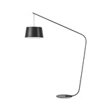 Linear/Capsule/Arch Floor Light Designer Metal Single-Bulb Living Room Standing Lamp in Black