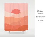 Red and Pink Sunset Shower Curtain