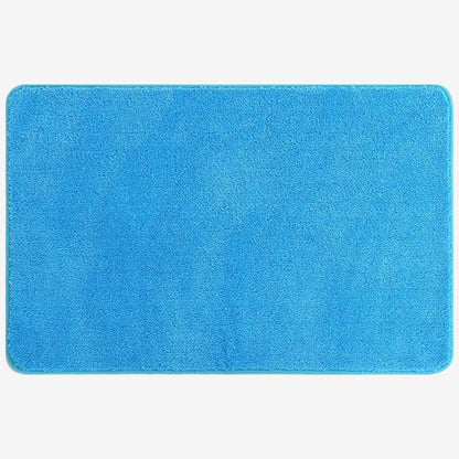 Blue Solid Tufted Bath Mat
