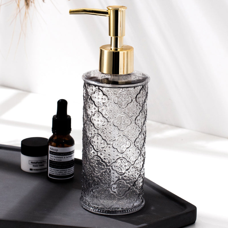 Nordic style retro glass lotion bottle light luxury hand sanitizer bottle sub-bottling hotel shower milk bottle