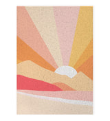 Yellow Red Mountain Sunrise PVC Entrance Mat