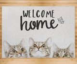 Cute Cat Welcome Home PVC Entrance Mat