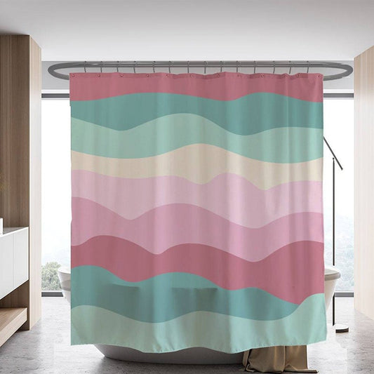 Coloful Wave Shower Curtain