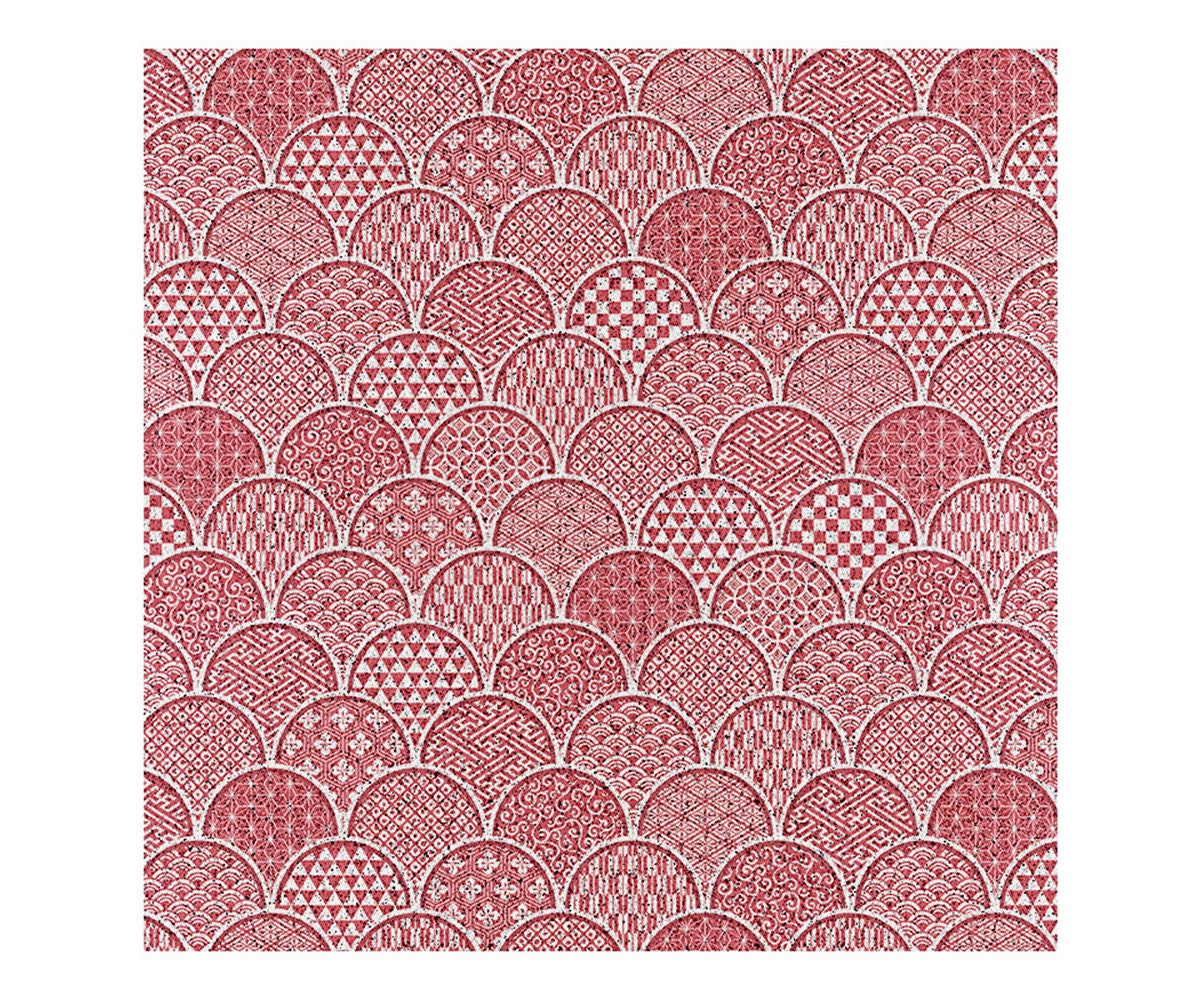 Traditional Japanese Wave Pattern PVC Entrance Mat