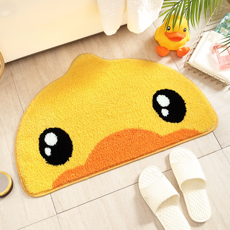 Half Face of Little Yellow Duck Bath Mat