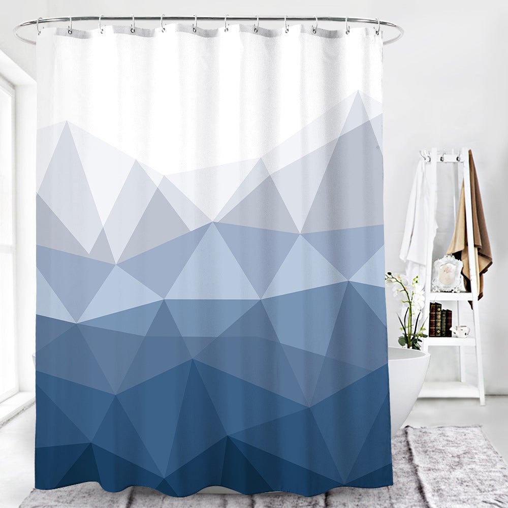 Gradient Geometry Shower Curtain