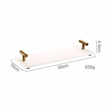 Copy of Nordic Style Natural Marble Gold Handle Tray, Service Plate, Jewelry Tray, Decoration Tray