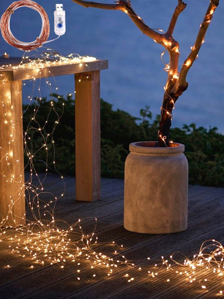 Copper String Light with 200pcs Bulb 1pc - Novelty Lighting