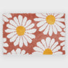 Feblilac Cute Daisy Bath Mat, Grey Floral Bathroom Rug