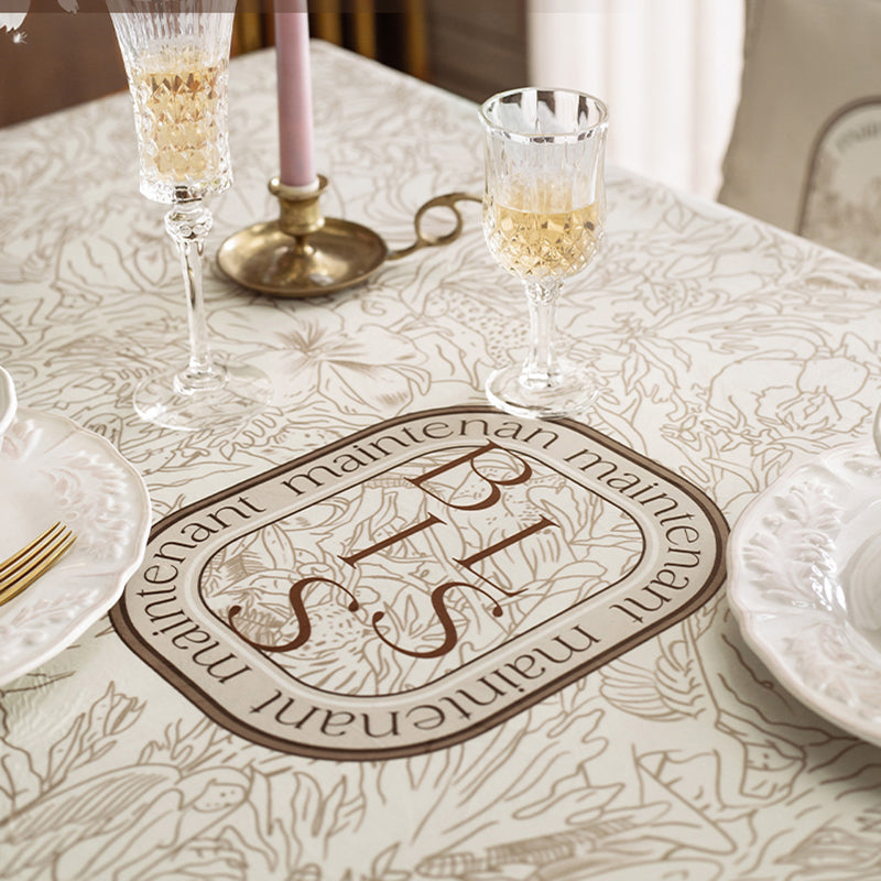 Tilde modern minimalist tablecloth cream style light luxury high-end velvet table cloth art tabletop protection pad tablecloth