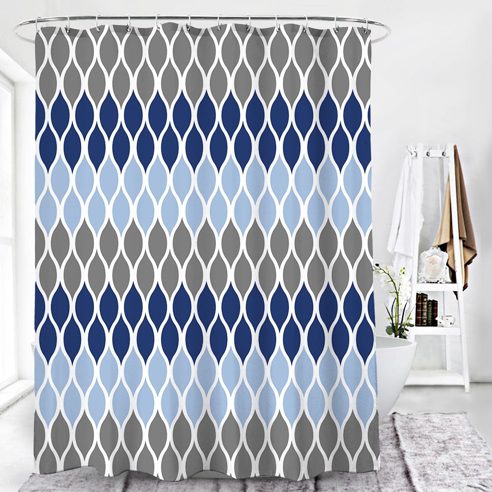  Blue Bohemia Pattern Shower Curtain