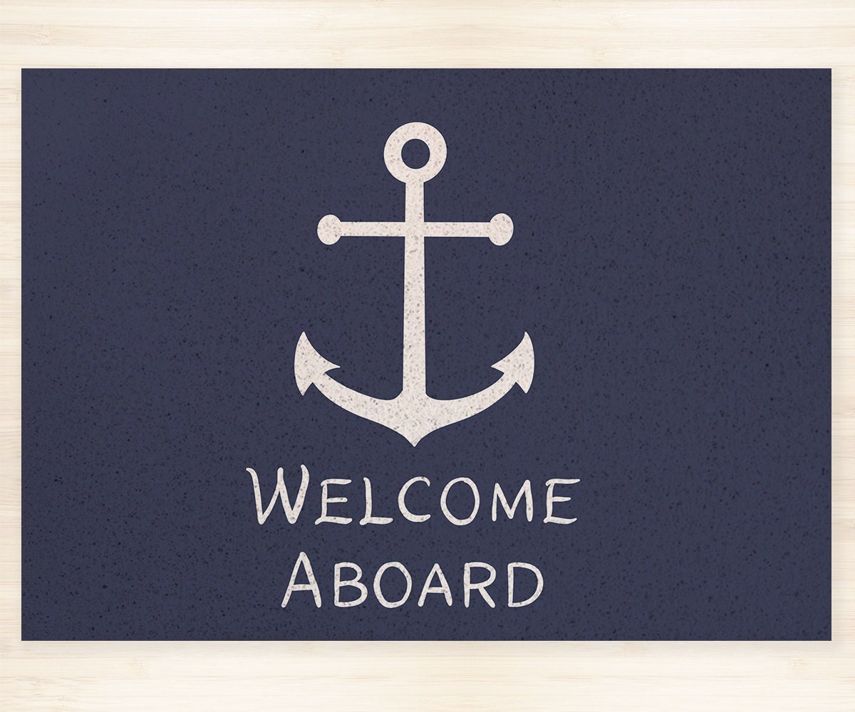 Welcome Aboard Anchor PVC Entrance Mat