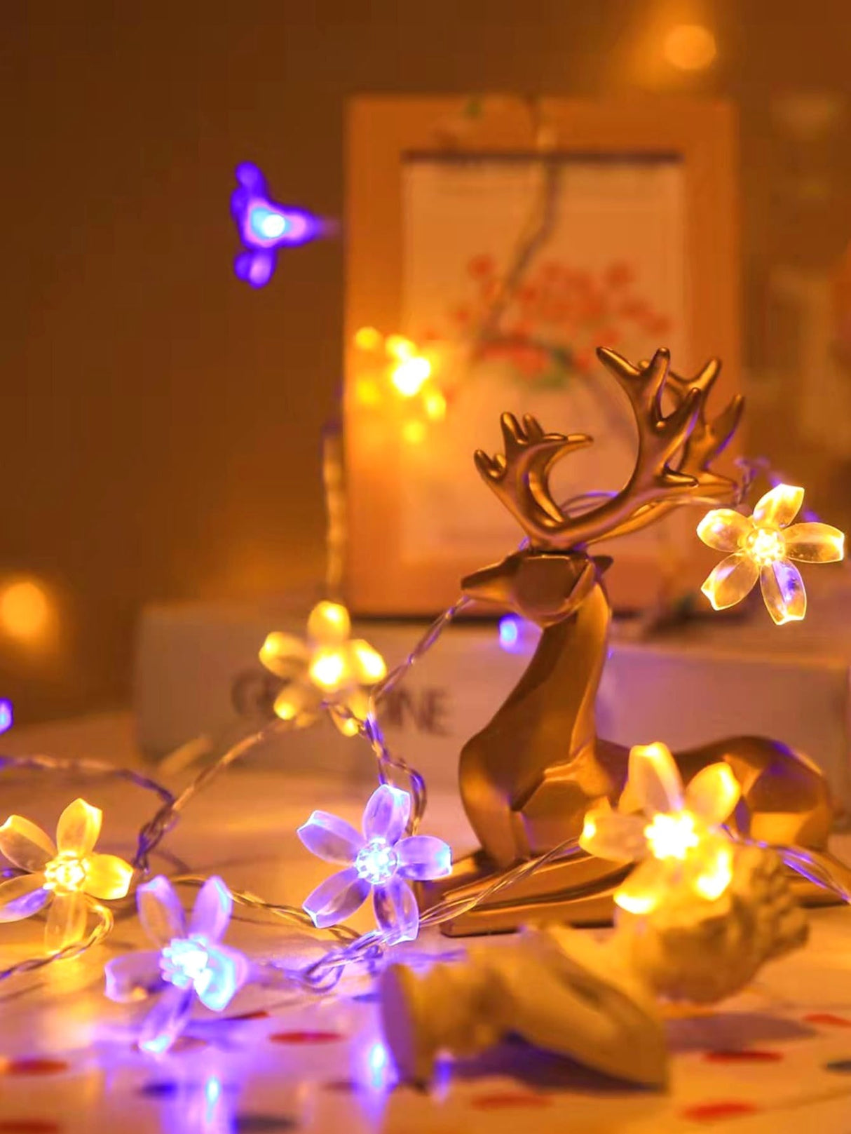 2m String Light with 20pcs Flower Bulb 1pc - Novelty Lighting