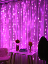 Led 2 x 2M Curtain String Light with 20pcs Clip 200 - Novelty Lighting