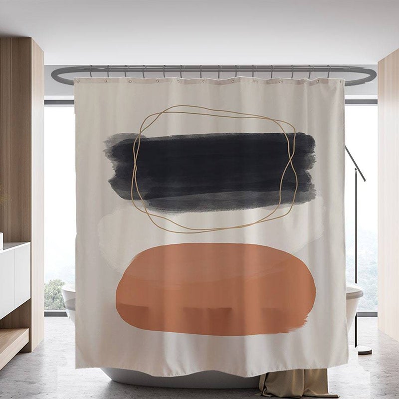 Simple Line Art Shower Curtain