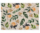 Orange and Leaves Pattern PVC Entrance Mat