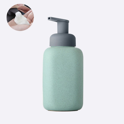 Mint Ceramic Soap Dispenser, Foaming Pump Bathroom Bottle, Simple Design, Refillable Reusable Lotion Pump for Bathroom Kitchen, 500ml/16.9oz