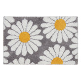 Feblilac Cute Daisy Bath Mat, Purple Floral Bathroom Rug