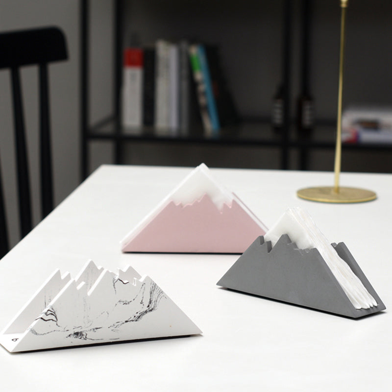 Nordic style ins cement snow mountain paper towel holder creative restaurant desktop napkin holder industrial wind paper towel holder