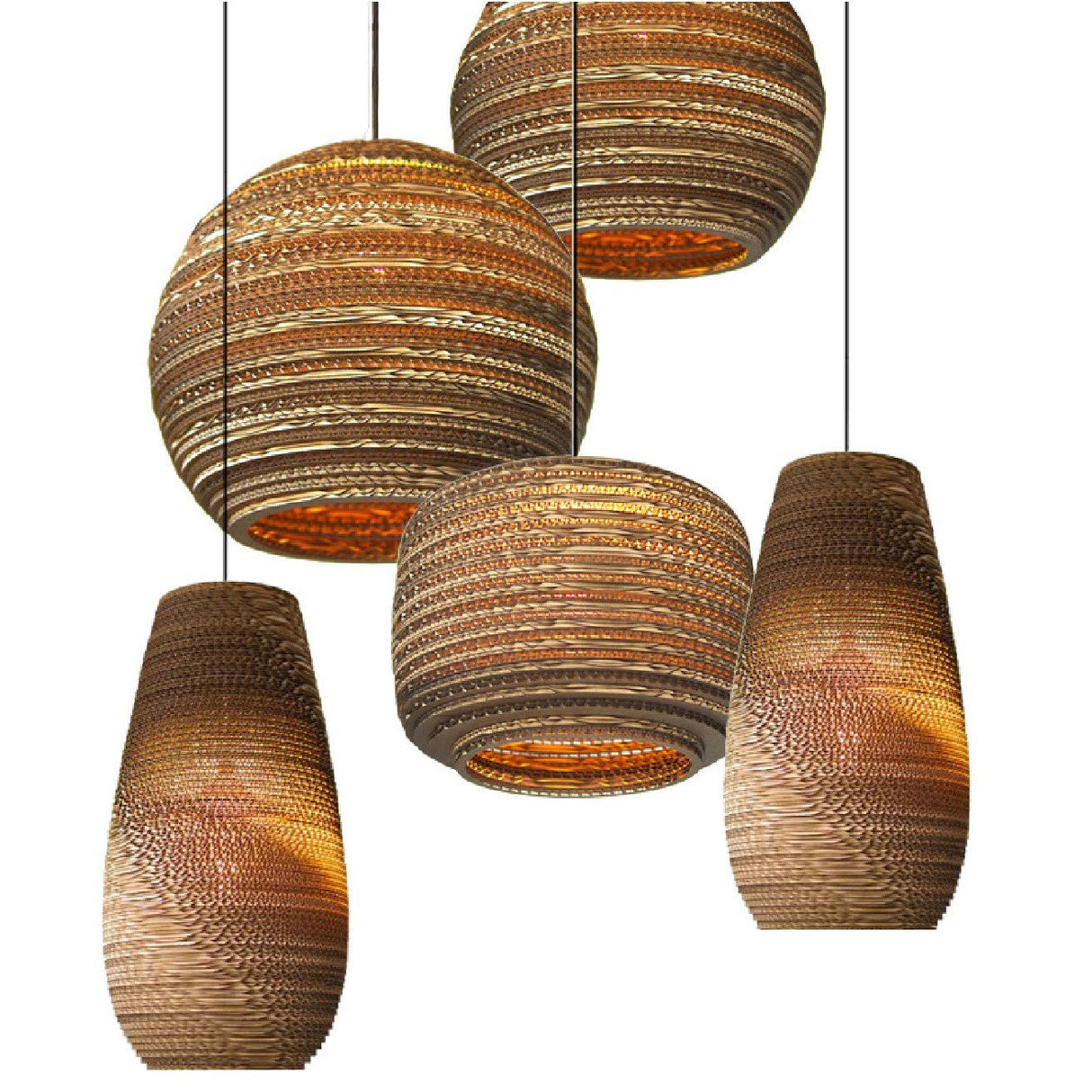 Luminaria Corrugated Board Pendant Light