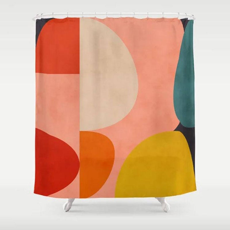 Colorful Pink Shape Shower Curtain