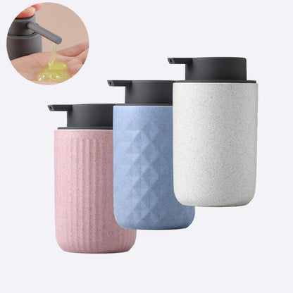 Ceramic Soap Dispenser, Liquid Pump Bathroom Bottle, Simple Design, Refillable Reusable Lotion Pump for Bathroom Kitchen, 400ml/13.52oz