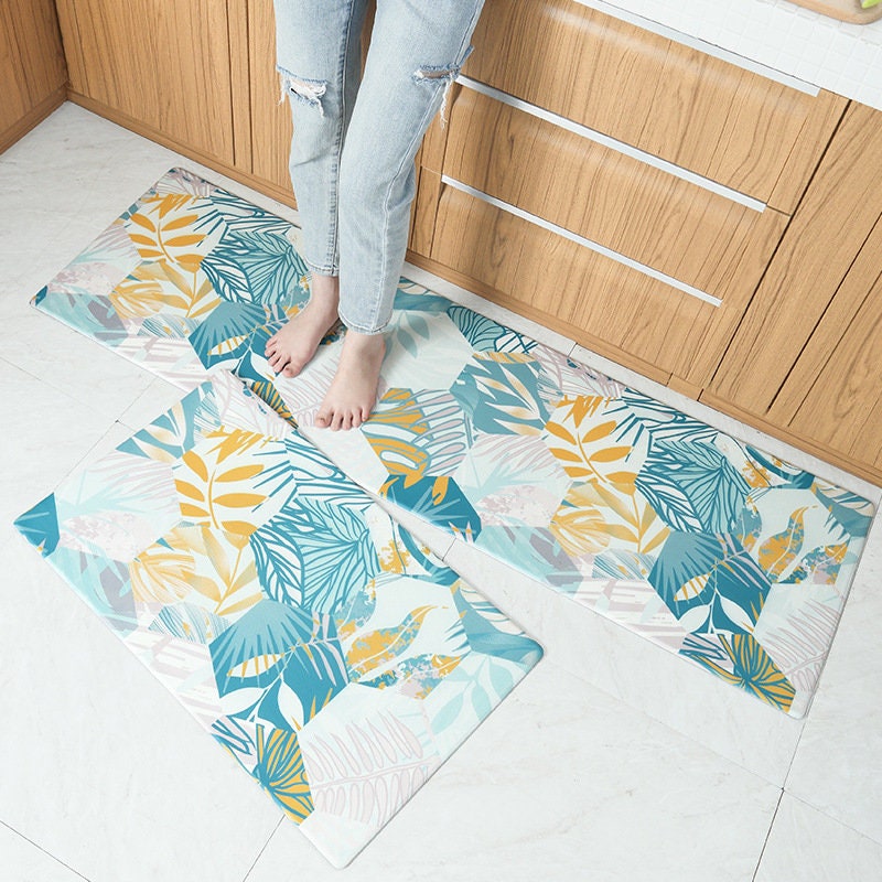 Leaves Kitchen Floor Mat