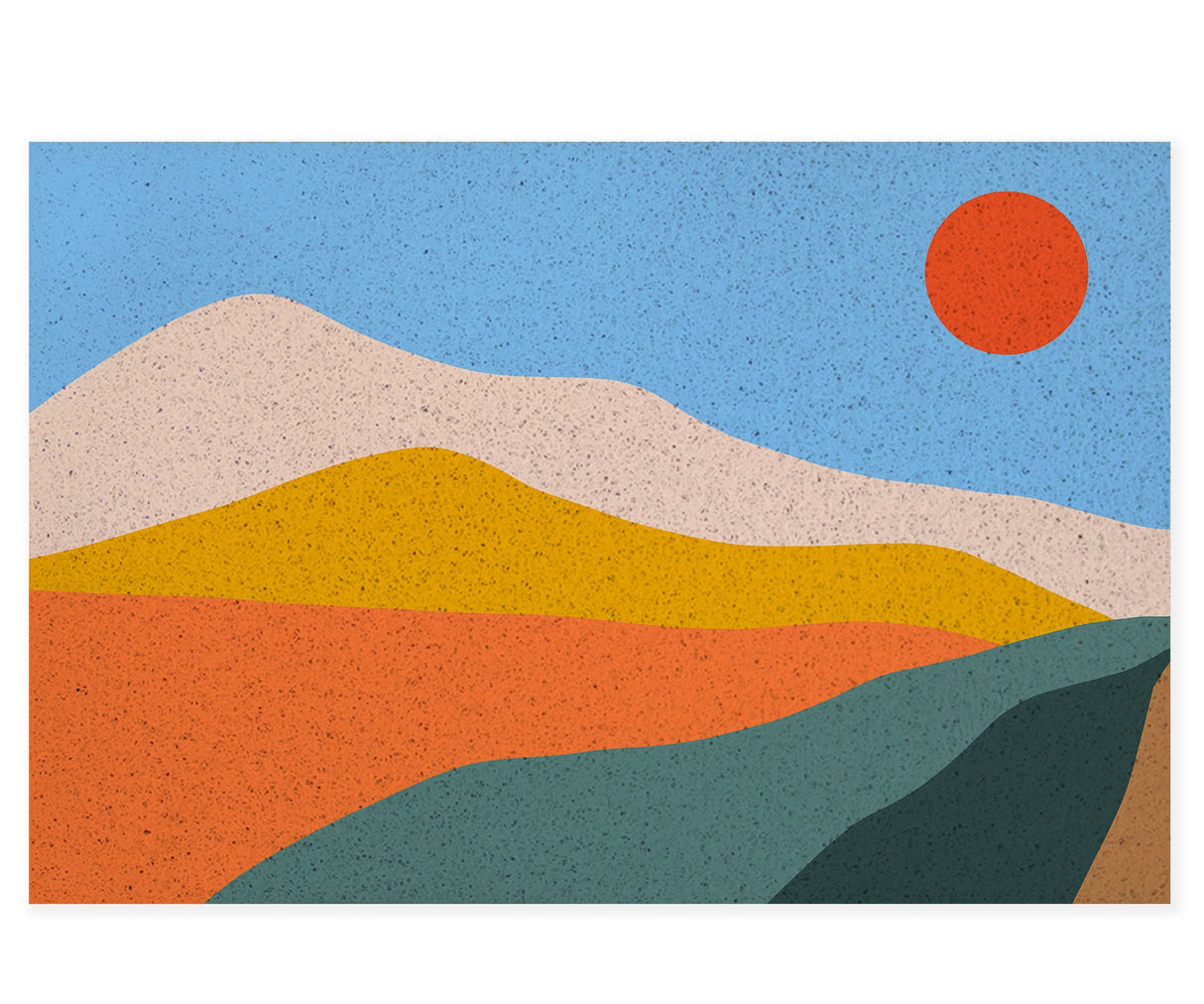 Colorful Mountain and Sunrise PVC Entrance Mat