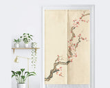 Japanese Floral Noren Doorway Curtain