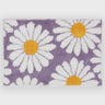 Feblilac Cute Daisy Bath Mat, Purple Floral Bathroom Rug