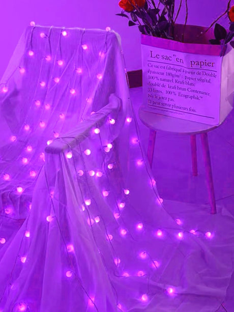 7 Color String Light with 40pcs Ball Shaped Bulb 1pc - Novelty Lighting