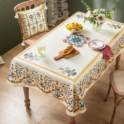 Branch vine Chinese pastoral tablecloth retro American tablecloth TV cabinet coffee table cover cloth rectangular tablecloth