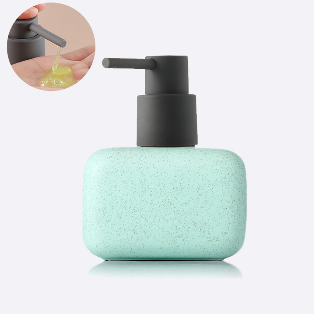 Mint Ceramic Soap Dispenser, Liquid Bathroom Bottle, Simple Design, Refillable Reusable Lotion Pump for Bathroom Kitchen, 200ml/7oz