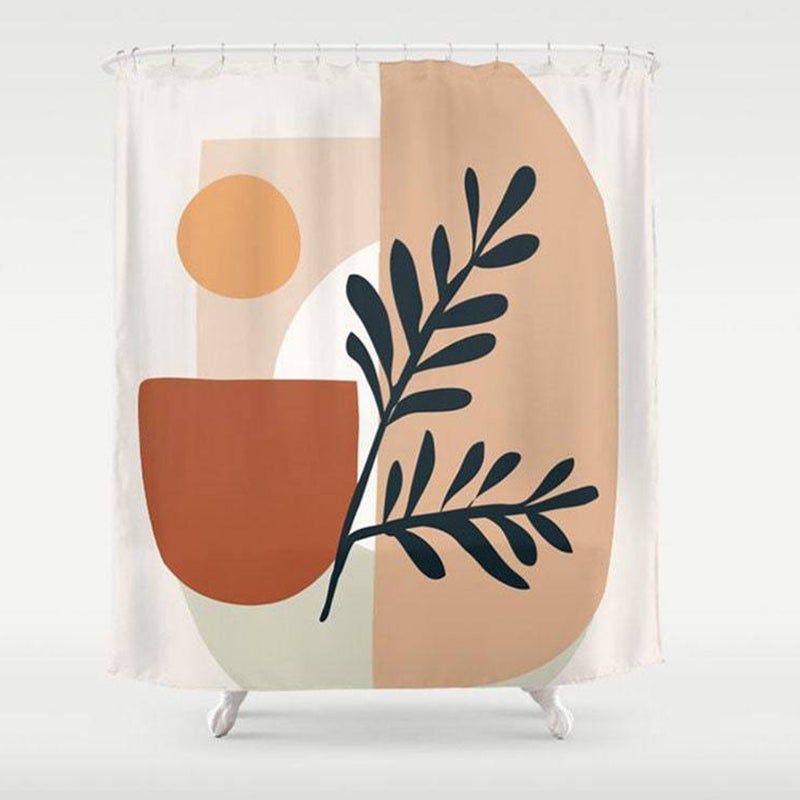 Leaves and Sunset Shower Curtain