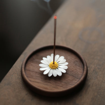 Ceramic Incense Burner, Daisy Incense Holder, Art Flower Design, Aromatherapy, Yoga Incense Burner, Small Incense seat