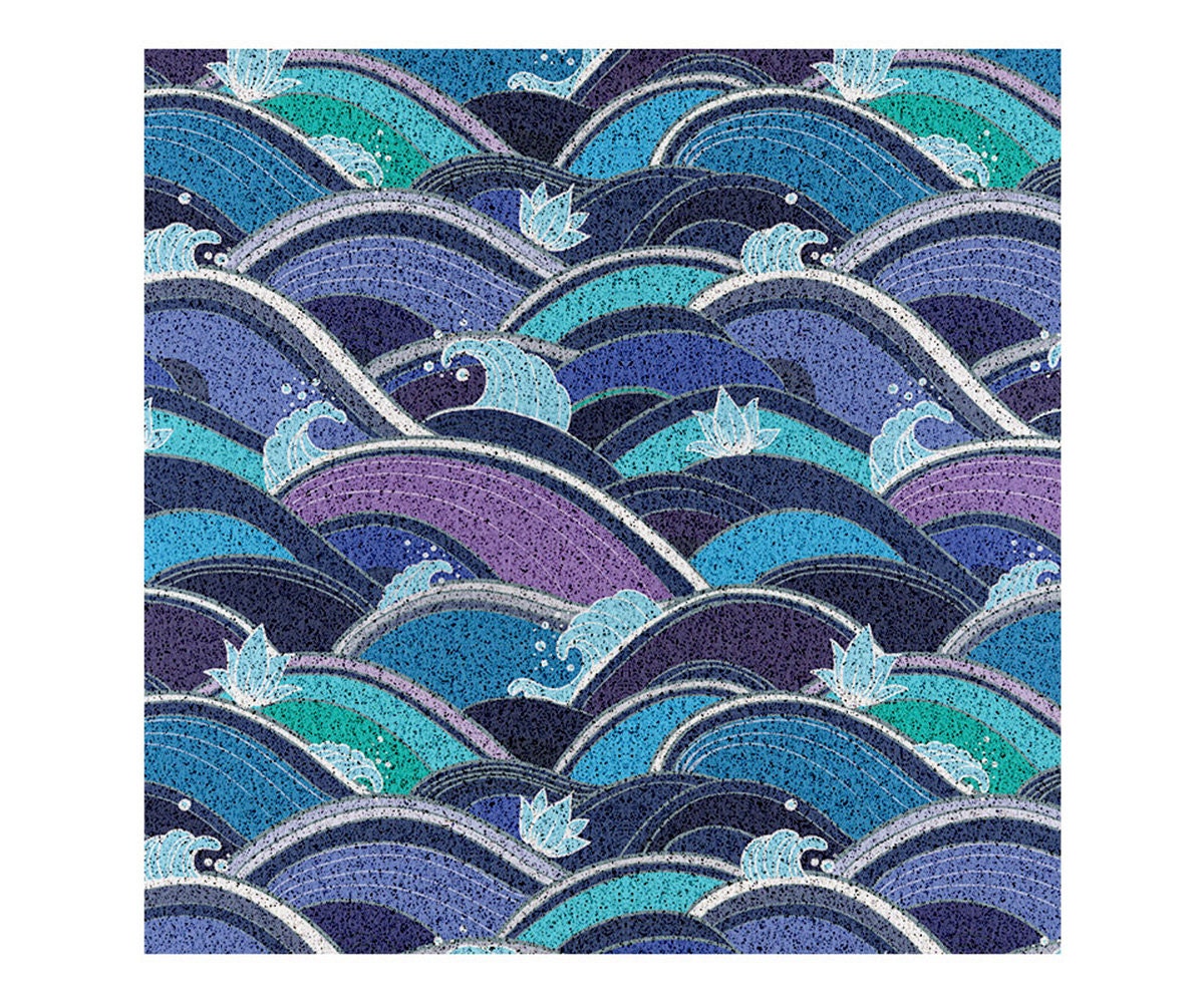 Blue Ocean Wave PVC Entrance Mat