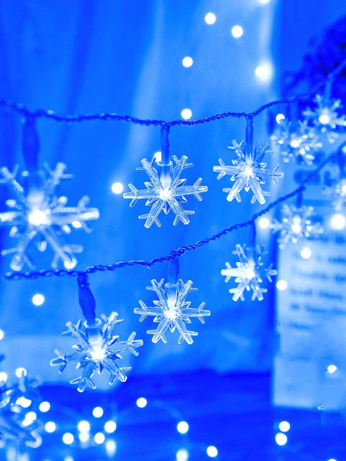 Christmas String Light with 40pcs Snowflake Bulb 1pc - Lighting & Lamp