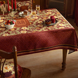Splendid marriage festive tablecloth red American retro luxury coffee table tablecloth bedside tablecloth