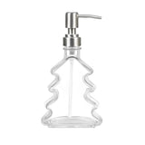 Clear Glass Soap Dispenser, Pine Tree Shape Pump Bottle, 250ml/8.8 oz