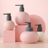 Ceramic Soap Dispenser, Liquid Bathroom Bottle, Simple Globe Design, Refillable Reusable Lotion Pump for Bathroom Kitchen