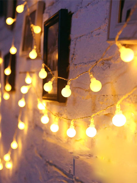 String Light with 10pcs Ball Shaped Bulb 1pc - Novelty Lighting